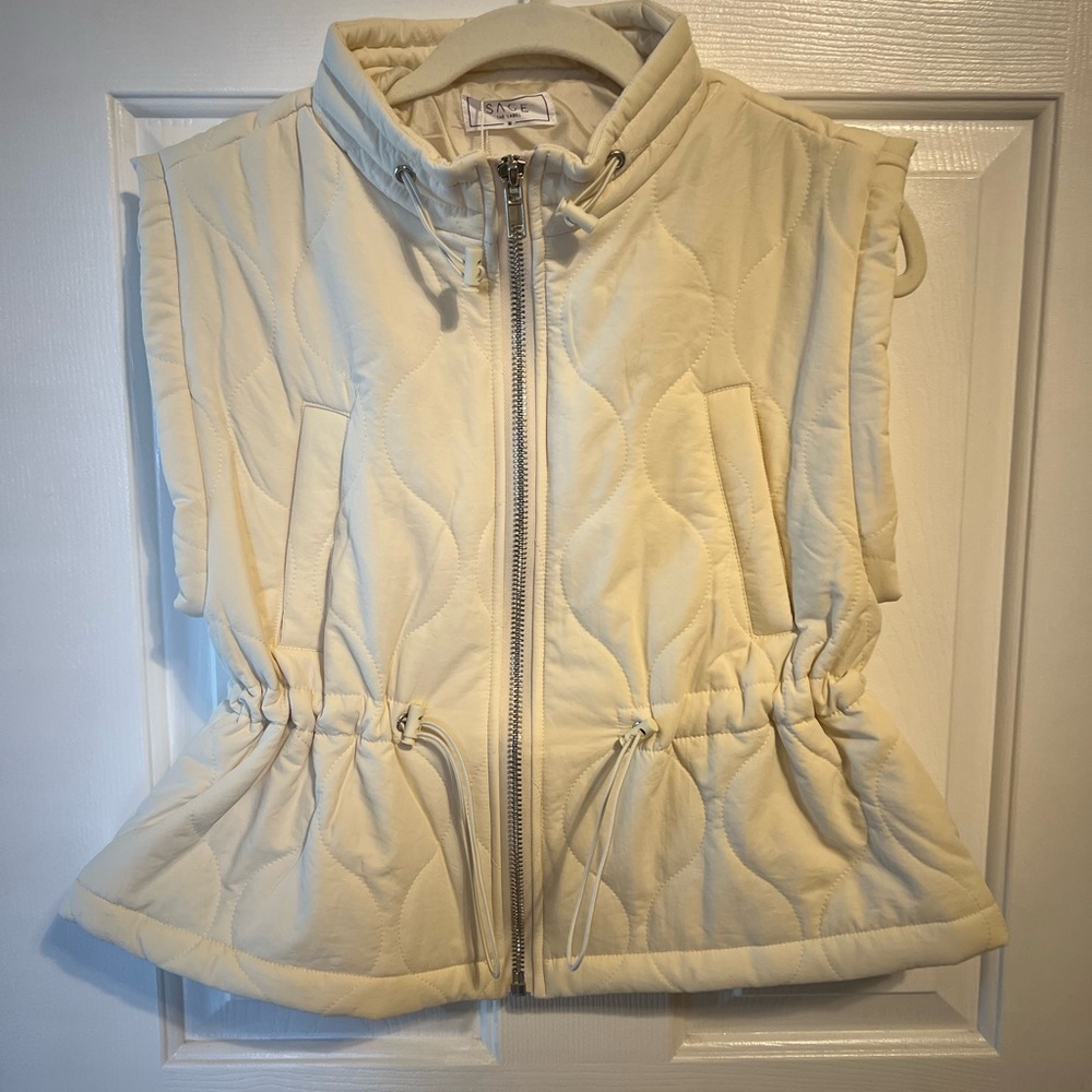 Sage Cream Quilted Vest